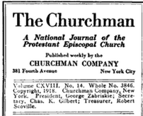Part 2:  Episcopal Church – Some National Responses to the Influenza Pandemic of 1918