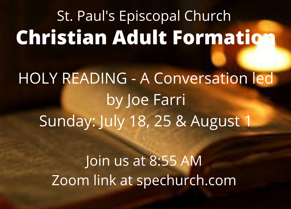 Christian Adult Formation: Summer 2021