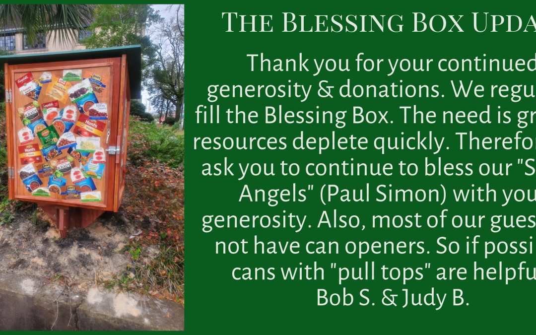 Blessing Box Update