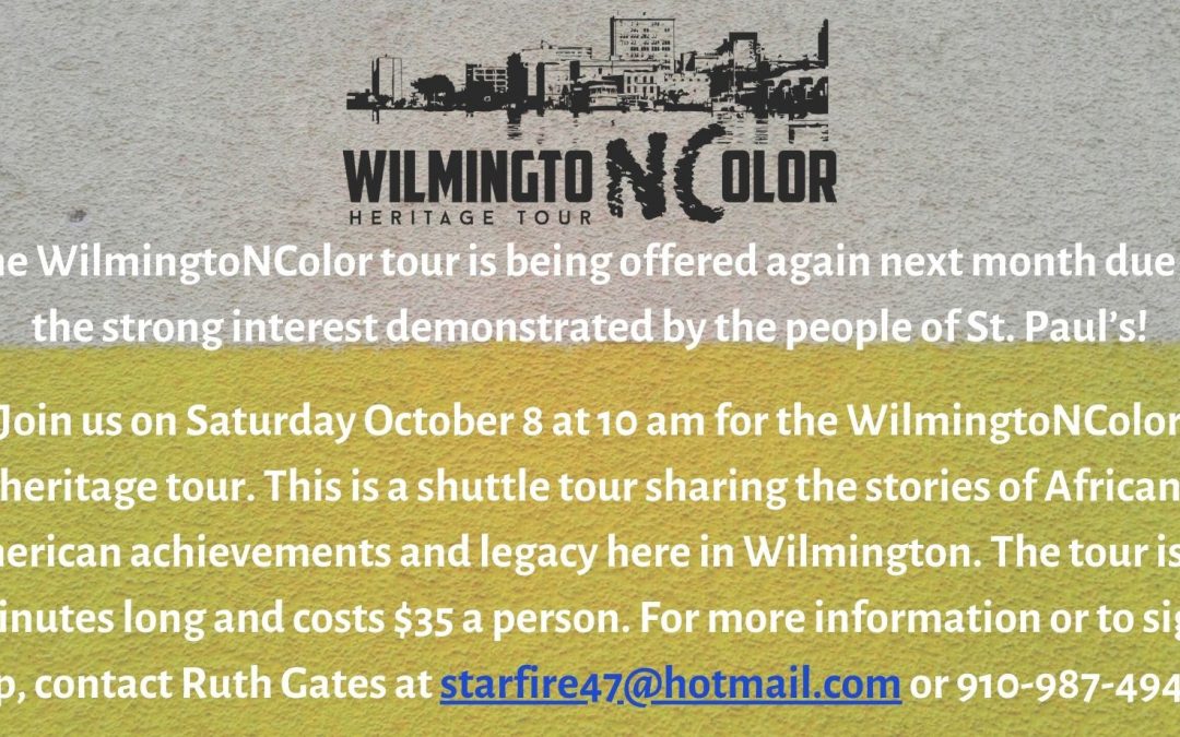 Reserve Seat on WilmingtonNColor Tour