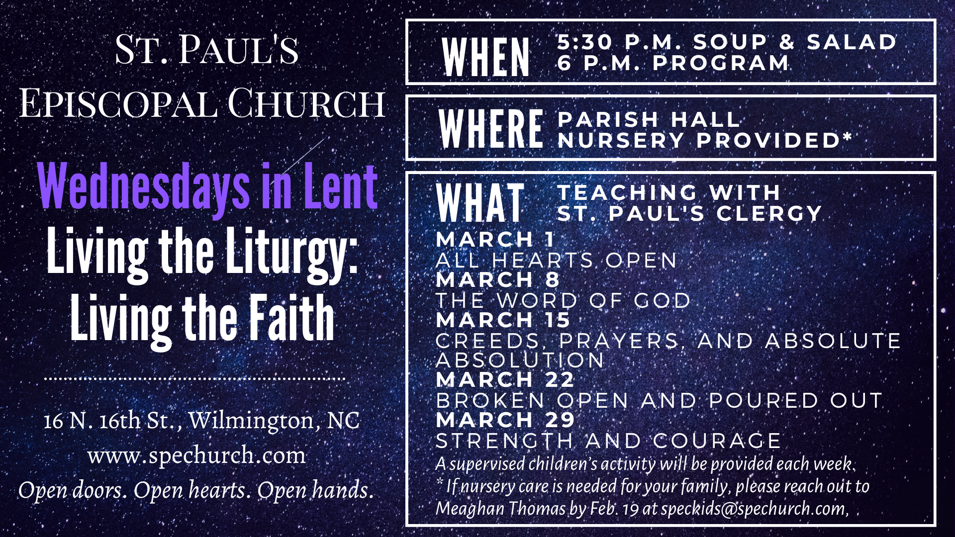Wednesdays in Lent 2